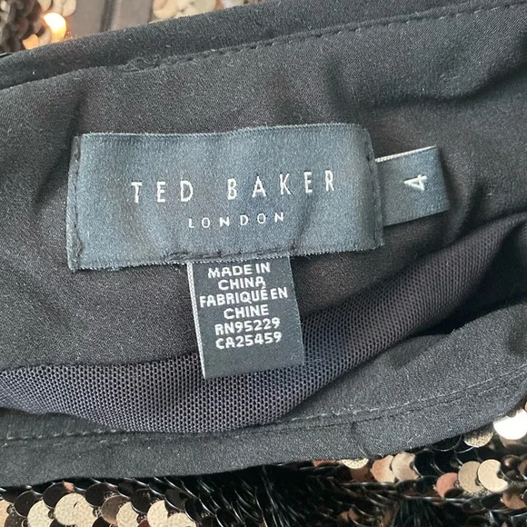 Ted Baker London Lovato Sequin Top Brown Size 10 US - Picture 9 of 12